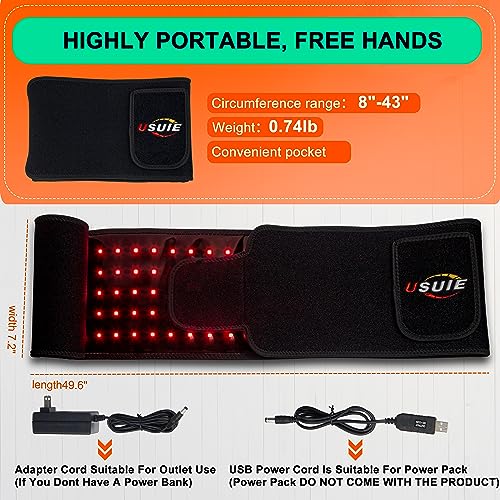 USUIE Red Light Therapy Belt, Infrared Light Therapy Wrap Red Light Therapy Device USUIEUS supplements