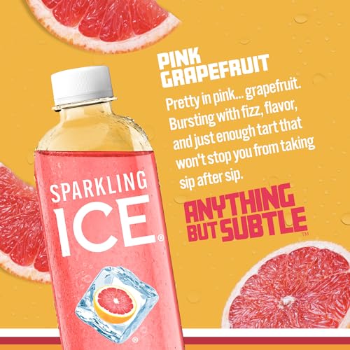 Sparkling Ice, Pink Grapefruit Sparkling Water, Zero Sugar Flavored Water, with Antioxidants Sparkling ICEUS supplements
