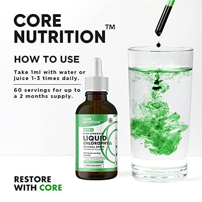 Core Nutrition Liquid Chlorophyll Drops for Water - 2 Fl. Oz for 60 Servings - 2 Month Supply Core NutritionUS supplements