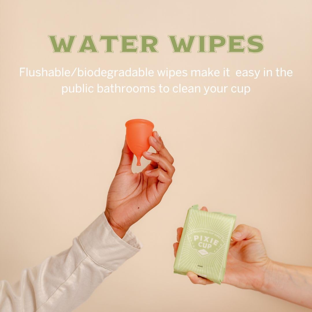 Pixie Cup Menstrual Cup Cleaner Kit - Sterilizer Wash, Public Restroom Carry Cup, 20 Wipes Pixie CupAu supplements