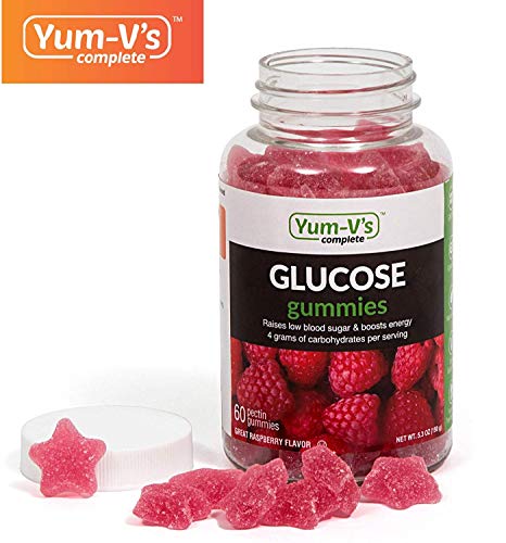 YumVs Complete Glucose Gummies, Raspberry Flavor, (60 Ct); Chewable YUM-V'SUS supplements
