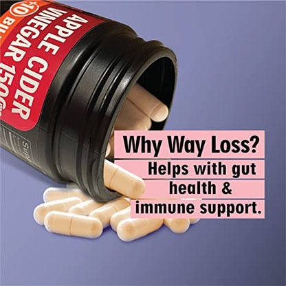 WayLoss 1500mg Apple Cider Vinegar Capsules/Apple Cider Vinegar Pills w/ 10 BILLLION WAY LOSSUS supplements
