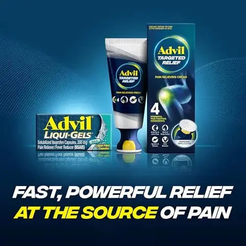 Advil Liqui-Gels Pain Reliever And Fever Reducer, Pain Medicine For Adults With Ibuprofen 200mg For Headache, Backache, Menstrual Pain And Joint Pain Relief - 40 Liquid Filled Capsules AdvilAu supplements