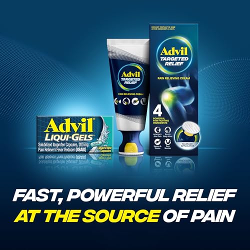 Advil Liqui-Gels Pain Reliever and Fever Reducer, Pain Medicine for Adults with Ibuprofen 200mg for Headache, Backache, Menstrual Pain and Joint Pain Relief - 50x2 Liquid Filled Capsules AdvilAu supplements