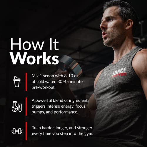 FORCE FACTOR Test X180 Pre-Workout Powder & Energy Supplement, Boost Focus Force FactorAu supplements