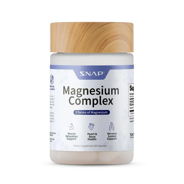 Snap Triple Magnesium Complex for Women & Men for Sleep & Muscle Support – 400mg, 3-in-1 Magnesium Supplement – Bisglycinate, Citrate & Oxide – Chelated for High-Absorption, 60 Vegetarian Capsules Snap SupplementsAu supplements