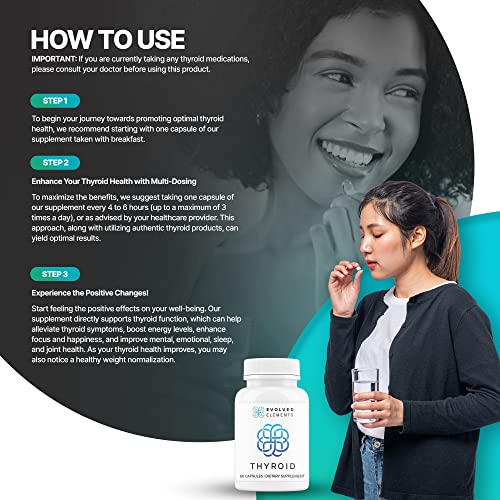 Evolved Elements Raw Grass-Fed Desiccated Bovine Thyroid - Thyroid Support for Women Evolved ElementsUS supplements