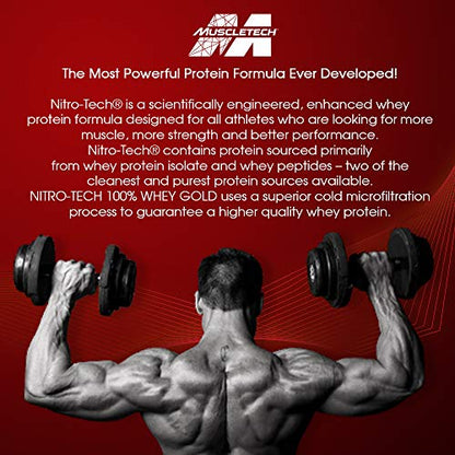 Whey Protein Powder - MuscleTech Nitro-Tech Whey Gold Protein Powder MuscleTechUS supplements