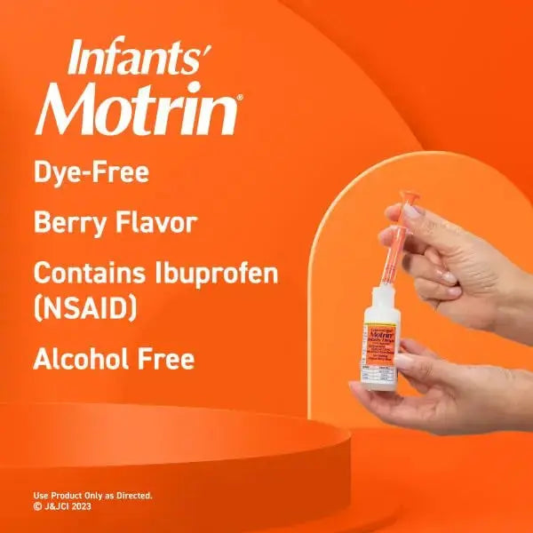 Motrin and Zarbee’s Essentials for Infants Infants' Concentrated Liquid Medicine Drops with Ibuprofen and Zarbee's Baby Coughⱡ Syrup + Immune with Organic Agave + Zinc MotrinAu supplements