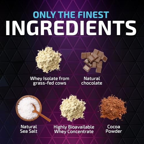 Whey Protein Powder 24g - Chocolate Ice Cream Whey Isolate Protein for Muscle Growth Nature's NutritionUS supplements