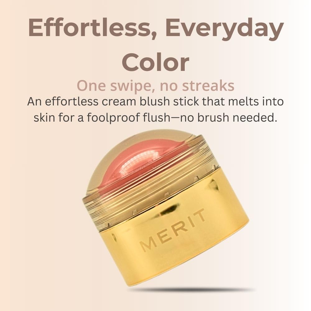 MERIT Flush Balm Cream Blush – Lusitano Soft Peach | Hydrating Radiant Cheek & Lip Tint Stick with Vitamin E | Lightweight, Buildable, Vegan & Cruelty-Free Blush MeritAu supplements