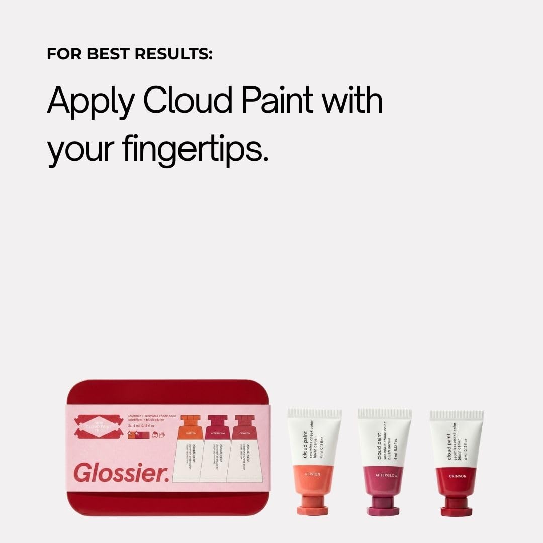 Glossier Mini Cloud Paint Blush Trio Holiday Gift Set: Crimson, Glisten & Afterglow GlossierAu supplements