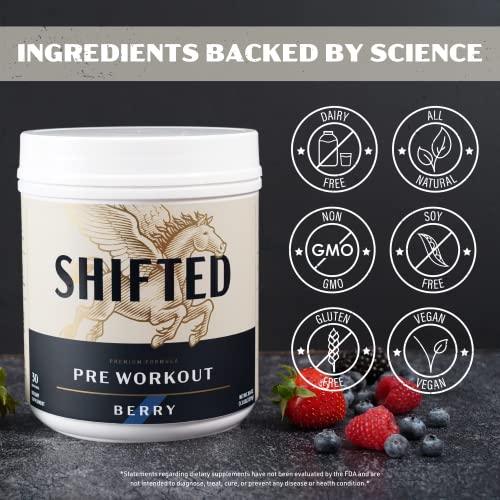 SHIFTED Premium Pre Workout Powder, Energy & Focus Supplement with Creatine Monohydrate SHIFTEDAu supplements