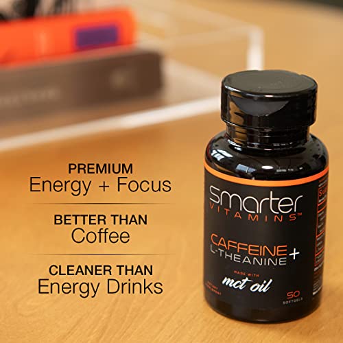 200mg Caffeine Pills - MCT Oil from 100% Coconuts + 100mg L-Theanine, Advanced Energy SmarterVitaminsAu supplements