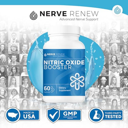 NERVE RENEW Nitric Oxide Booster - Nitric Oxide Supplement with L Arginine Hydrochloride NERVE RENEWUS supplements
