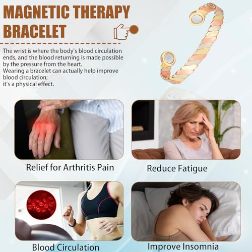 MagVIVACE Women Copper Magnetic Bracelet for Arthritis, Pure Copper Jewelry, Lymph Detox Bracelets MagVIVACEAu supplements
