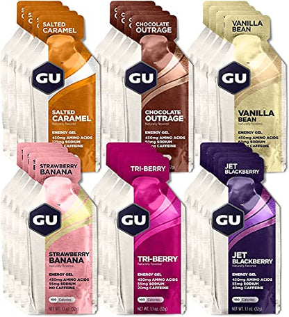 GU Energy Variety Pack, Roctance Ultra Endurance Electrolye Capsules GU EnergyUS supplements