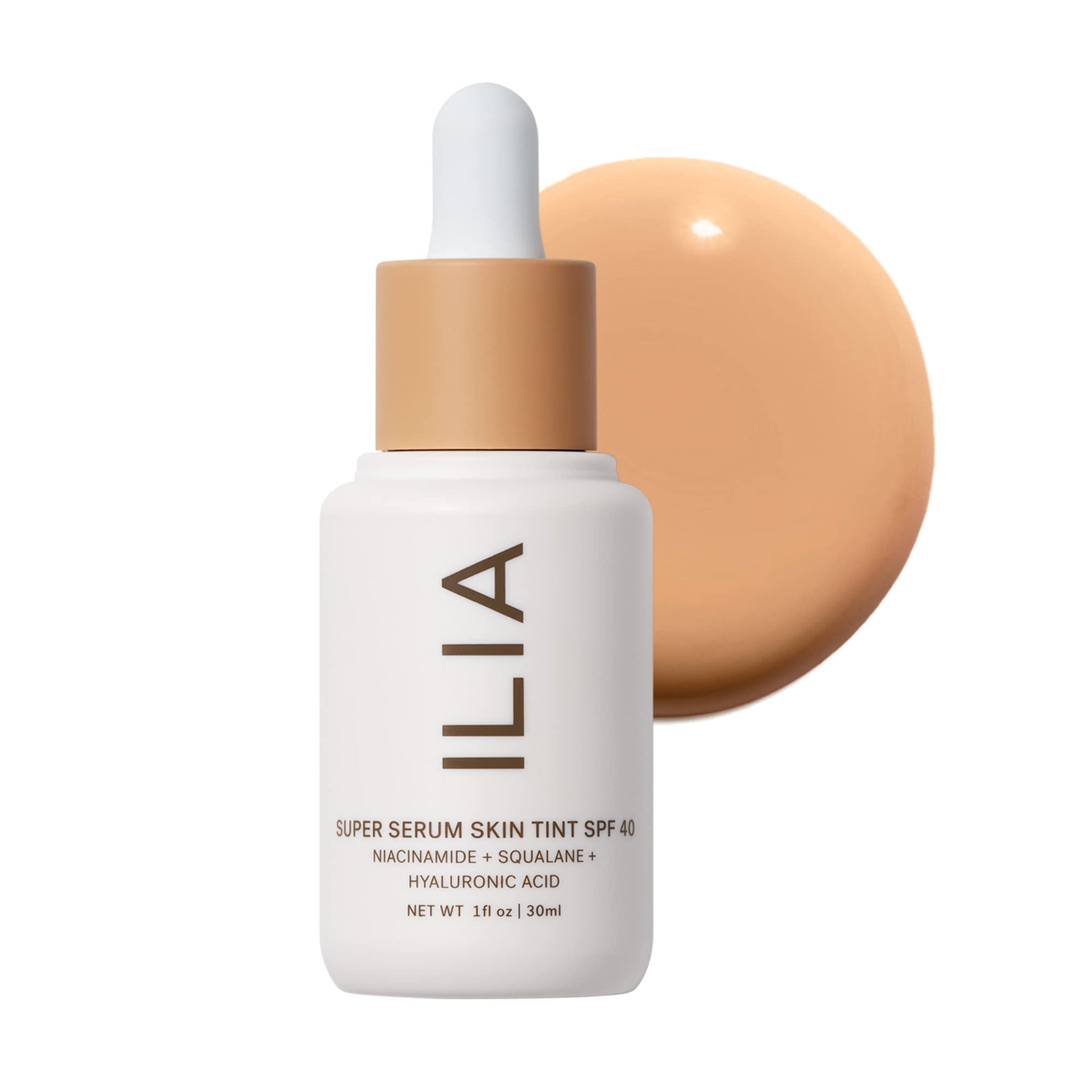 ILIA - Super Serum Skin Tint SPF 40 | Non-Comedogenic, Vegan, Lightweight to Help Against Blue Light, + Pollution while Hydrating, Smoothing, + Refining (Paloma ST9, 1 fl oz | 30 ml) ILIAAu supplements