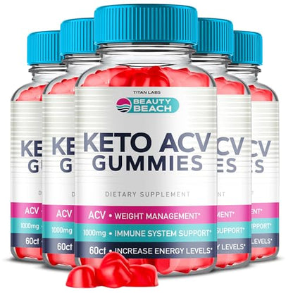 (5 Pack) Beauty Beach Keto ACV Gummies, Beauty Beach Keto ACV Gummies Advanced Titan LabsUS supplements