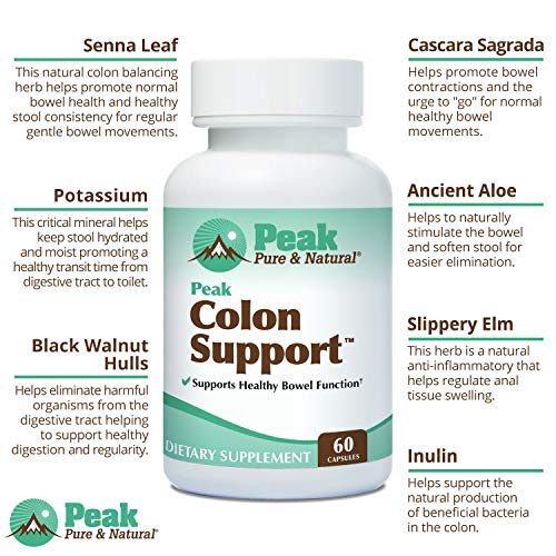 Peak Pure & Natural Colon Support - Colon Cleanse and Detox Supplement for Digestive Peak Pure & NaturalUS supplements