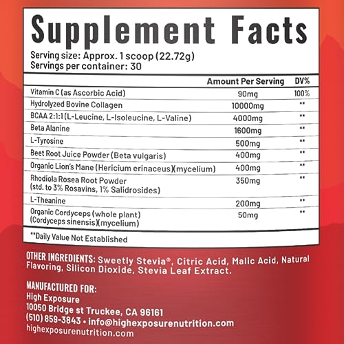 High Exposure Pre Workout Energy Mix | Pre Workout Powder for Men and Women High ExposureAu supplements