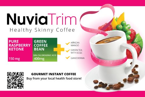 Nuvia Trim - Gourmet Instant Coffee for Weight Loss, with Garcinia Cambogia, Raspberry NuviaUS supplements