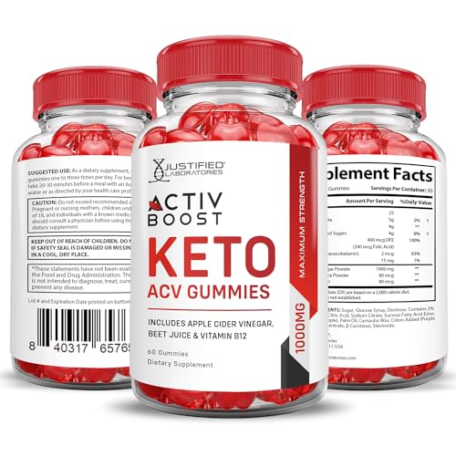 (5 Pack) Activboost Keto ACV Gummies Advanced Formula 1000MG Active Boost Justified LaboratoriesUS supplements