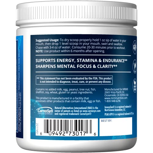 MRM Nutrition Driven Dry Scoop Pre-Workout Powder| Sour Berry Flavored| Pure Ingredients MRMUS supplements