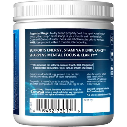 MRM Nutrition Driven Dry Scoop Pre-Workout Powder| Sour Berry Flavored| Pure Ingredients MRMUS supplements