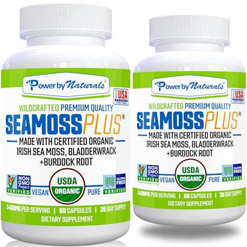 Power By Naturals Sea Moss Plus - USDA Certified Organic Wildcrafted Irish Seamoss Power By NaturalsAu supplements