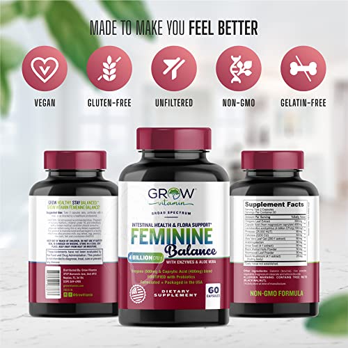 Feminine Balance Complex | Candida Support | Oregano & Caprylic Acid Blend grow vitaminUS supplements