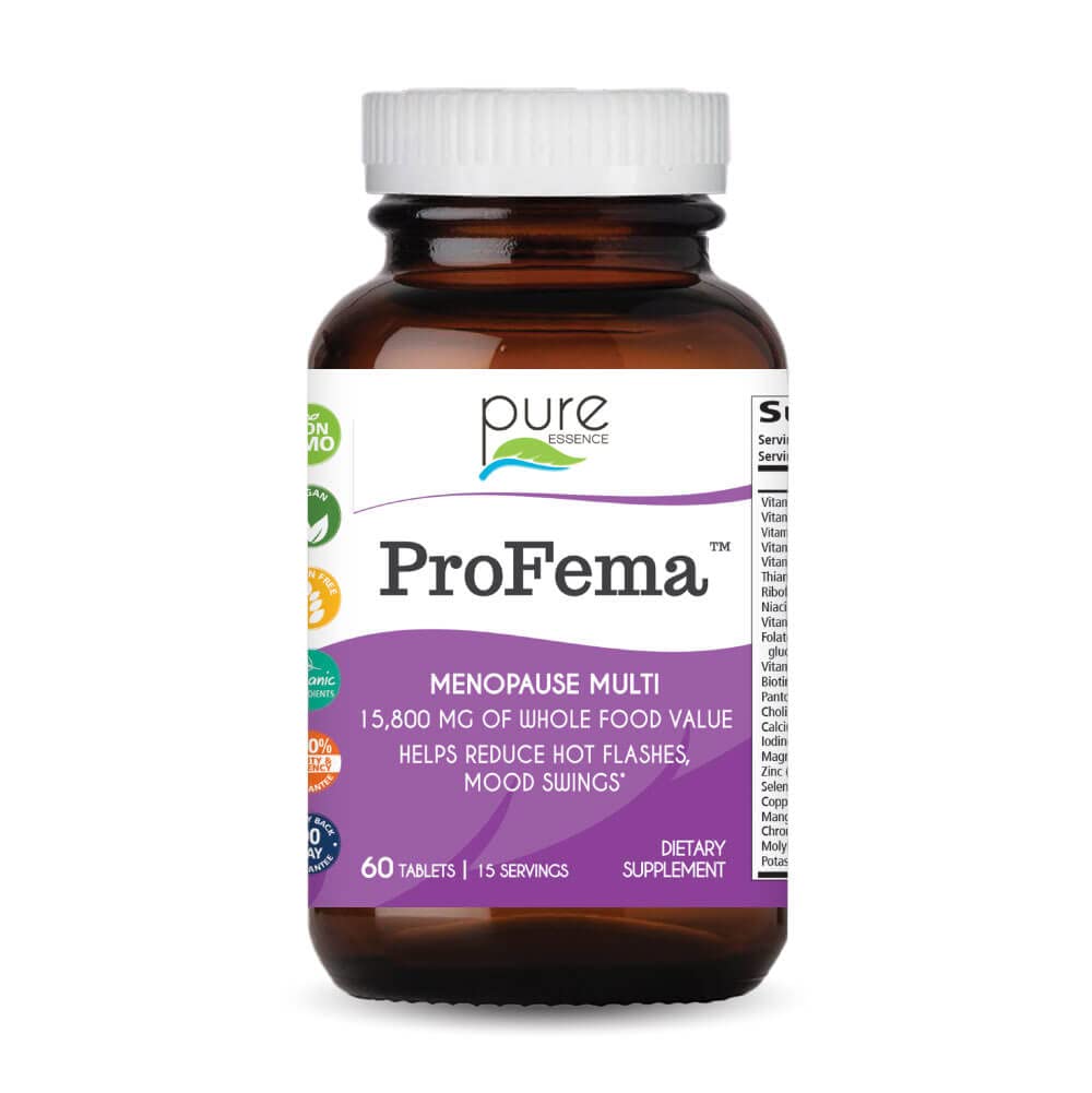 Pure Essence Labs ProFema - Multivitamin for Women - Natural Menopause Relief Supplement - Promotes Hormone Balance, Reduces Hot Flashes, Mood Swings, Night Sweats (60 Capsules) PURE ESSENCE LABSAu supplements