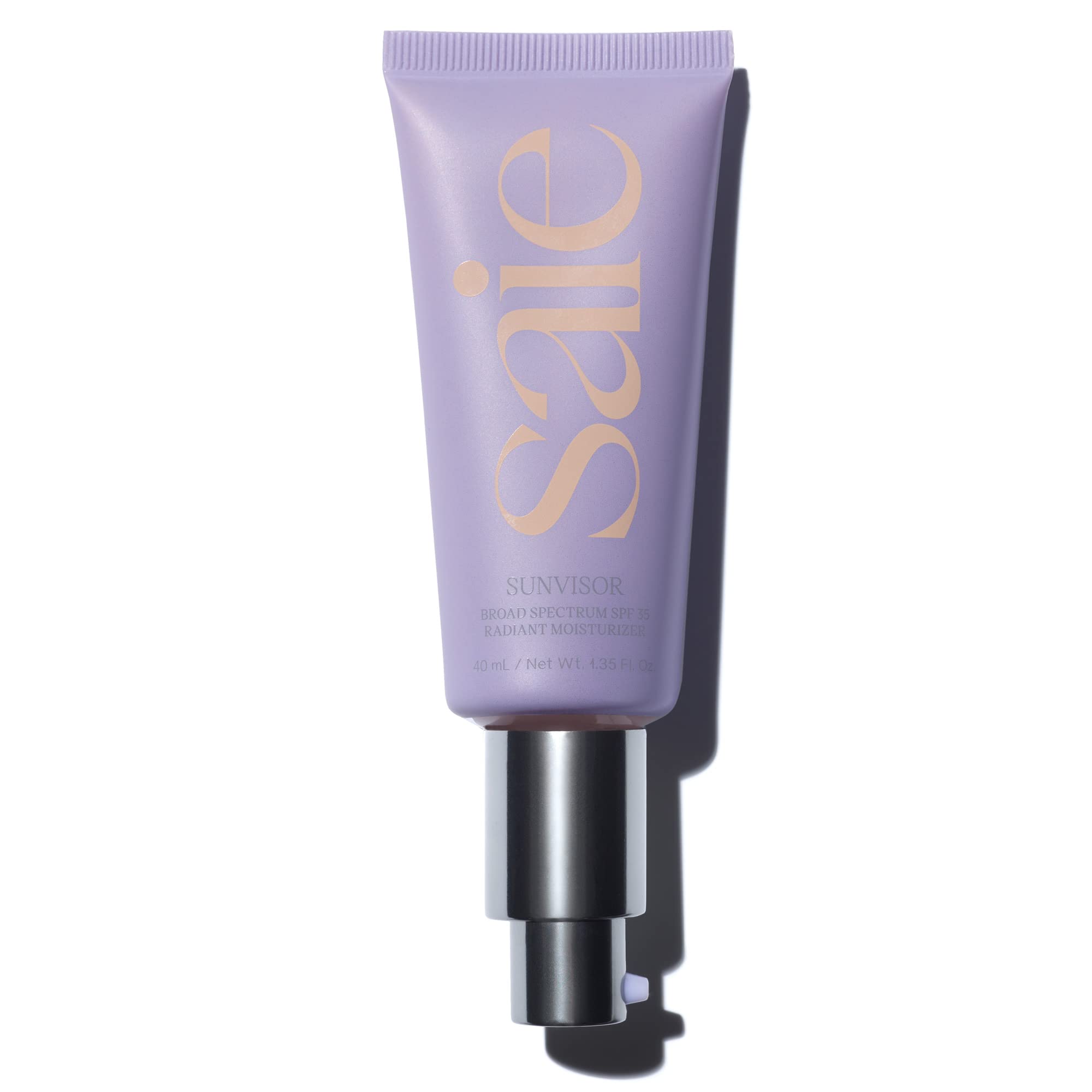 Saie Sunvisor Broad Spectrum Sunscreen Moisturizer SPF 35 - Hydrating Daily Face Sunscreen with 100% Sheer Mineral Zinc Oxide, Hyaluronic Acid + Vitamin C for Radiant, Dewy Skin (1.35 fl oz) SaieAu supplements