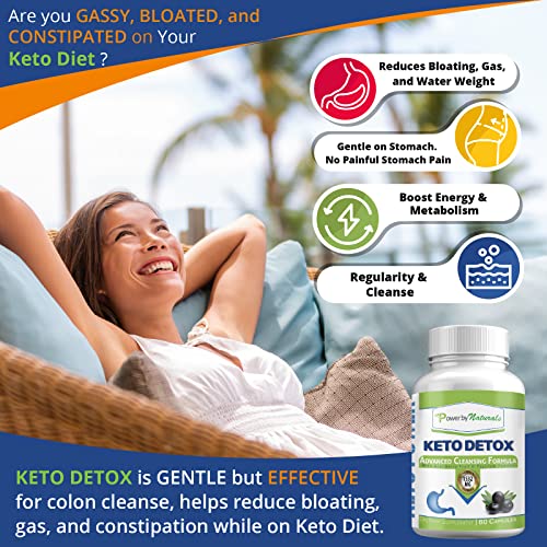 Power By Naturals Keto Colon Cleanser & Detox - Rapid Weight Loss Pills, Gut Health Power By NaturalsUS supplements