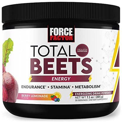FORCE FACTOR Total Beets Beet Root Powder with Energy, NO3-T Nitrates to Support Force FactorUS supplements