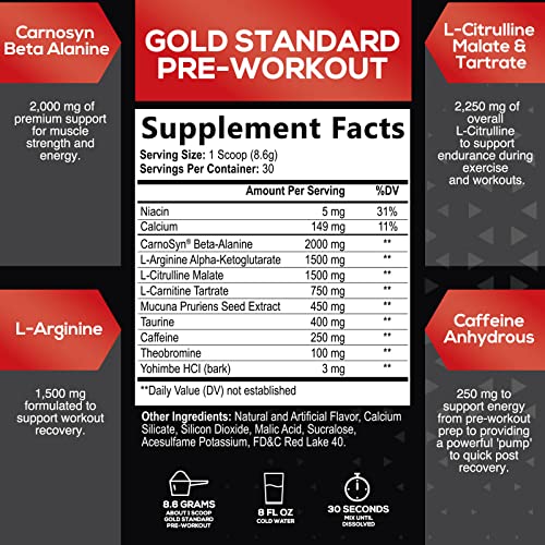 Pre-Workout Powder with Beta-Alanine & Caffeine for Energy, L-Citrulline & L-Arginine SILVERONYXUS supplements