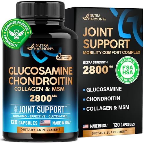 Glucosamine | Chondroitin | MSM | Collagen - 2800 mg Joint Support Supplement NUTRAHARMONYAu supplements