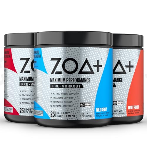 ZOA Pre-Workout Powder Bundle, All Flavors - 75 Servings (3-Pack) ZOAAu supplements
