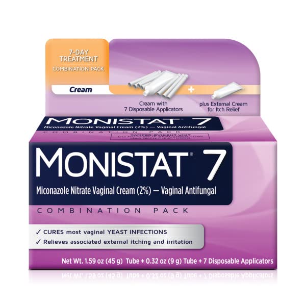 Monistat 7-Day Yeast Infection Treatment | Cream + External Itch Relief Cream | Pack of 2 MonistatAu supplements
