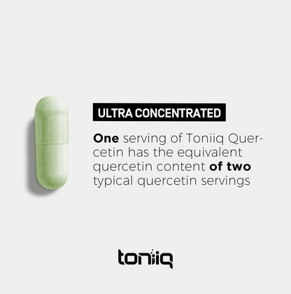 Toniiq Ultra High Purity Quercetin Capsules - 95%+ Highly Purified and Bioavailable ToniiqUS supplements