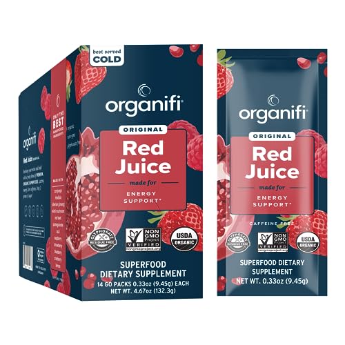 Organifi Red Juice - Vegan Energy Powder - Berry-Flavored Adaptogen Drink - Caffeine OrganifiUS supplements