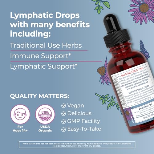 Lymphatic Support Drops | USDA Organic Lymphatic Cleanse Immune Support Supplement MaryRuth OrganicsUS supplements