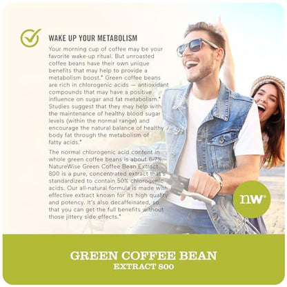 NatureWise Green Coffee Bean Extract - Pure Green Coffee Bean Capsules 800mg NatureWiseUS supplements