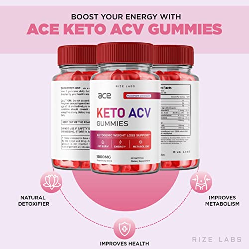 (3 Pack) Ace Keto Gummies - Ace Keto ACV Gummies for Advanced Weight Loss Ace Keto rize labsUS supplements