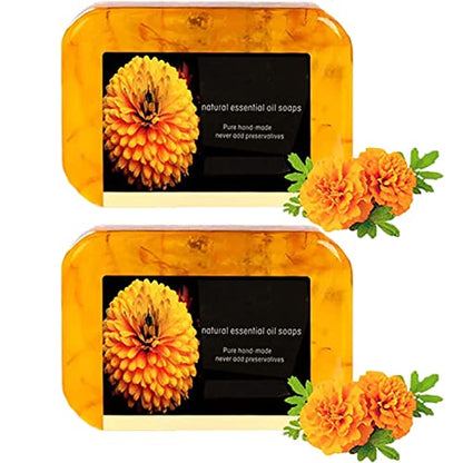 NHIKLATA 2PCS Turmeric Handmade Soap, Natural Organic Ginger Soap, Lymphatic NHIKLATAUS supplements