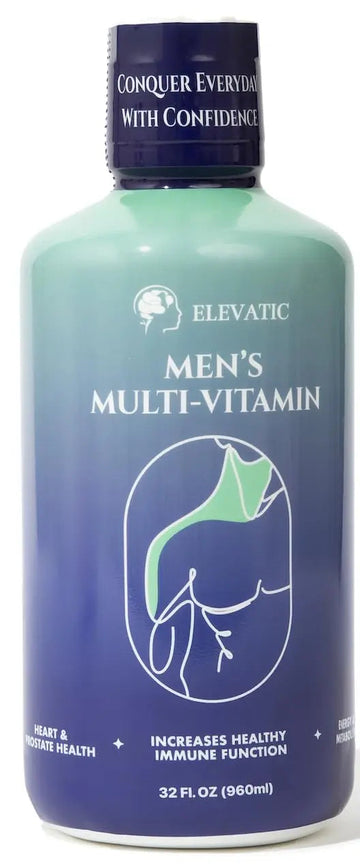 Elevatic Multivitamin for Men | 32 Fl.oz (960ml) | Superior Tasting | All Natural | Energy Booster Liquid Multivitamin ElevaticAu supplements