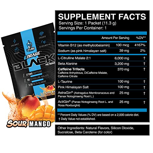 eFlow Nutrition ENRAGE Black Preworkout Sample Packs - Travel Packs - High Stim Energy eFlow NutritionAu supplements