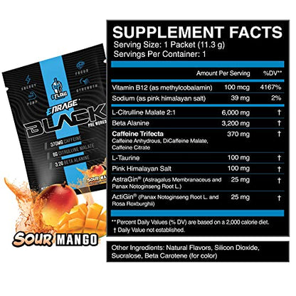 eFlow Nutrition ENRAGE Black Preworkout Sample Packs - Travel Packs - High Stim Energy eFlow NutritionUS supplements