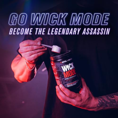 Jacked Factory X John Wick - Wick Mode Pre Workout Powder - Intense Energy, Battle-Rea Jacked FactoryUS supplements